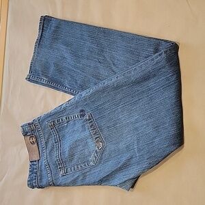 Planet Earth Size 34x32 Stretch Vintage Fit Denim Blue Jeans, Gently Used Cond.